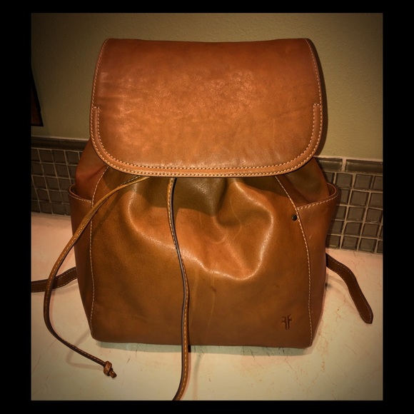 frye olivia leather backpack